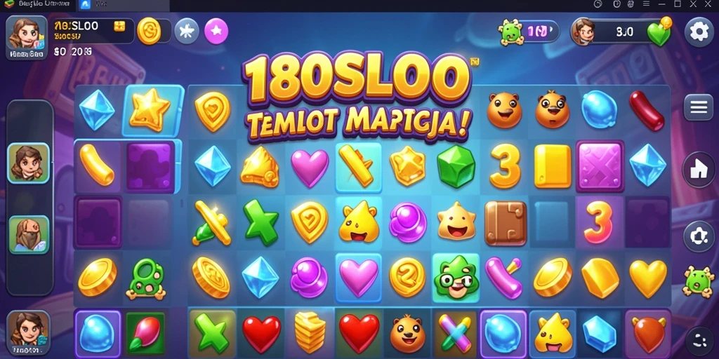 Gambaran gameplay seru dalam 180SLOT dengan tantangan Match-3.