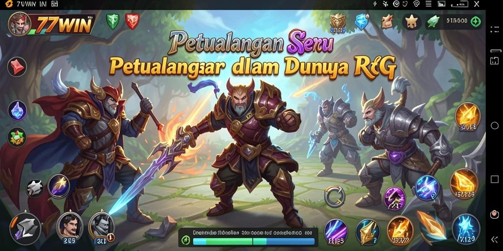 Screenshot gameplay RPG 77WIN menampilkan aksi seru di dalam dunia fantasi.