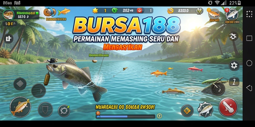 Tampilan gameplay BURSA188 yang menampilkan pengalaman memancing yang mendebarkan.