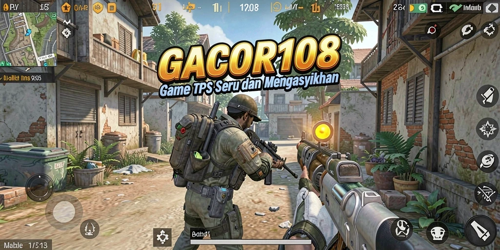 Tampilan gameplay seru dalam GACOR108 dengan aksi TPS intens.