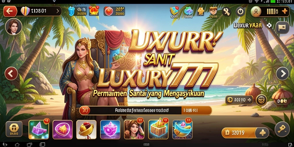 Tampilan gameplay LUXURY777 yang menyenangkan dan memikat.