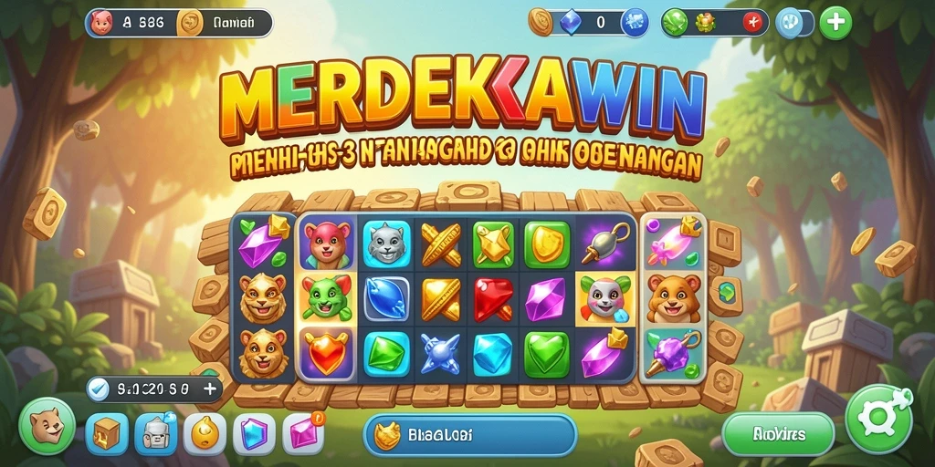 Tampilan gameplay MERDEKAWIN yang seru dan penuh warna.