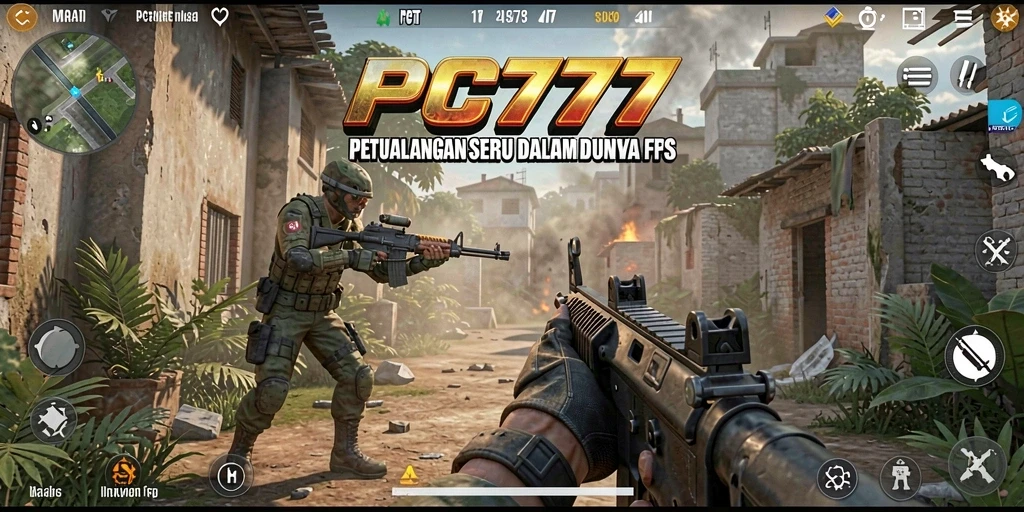 Tampilan gameplay yang mendebarkan di dunia FPS PC777.