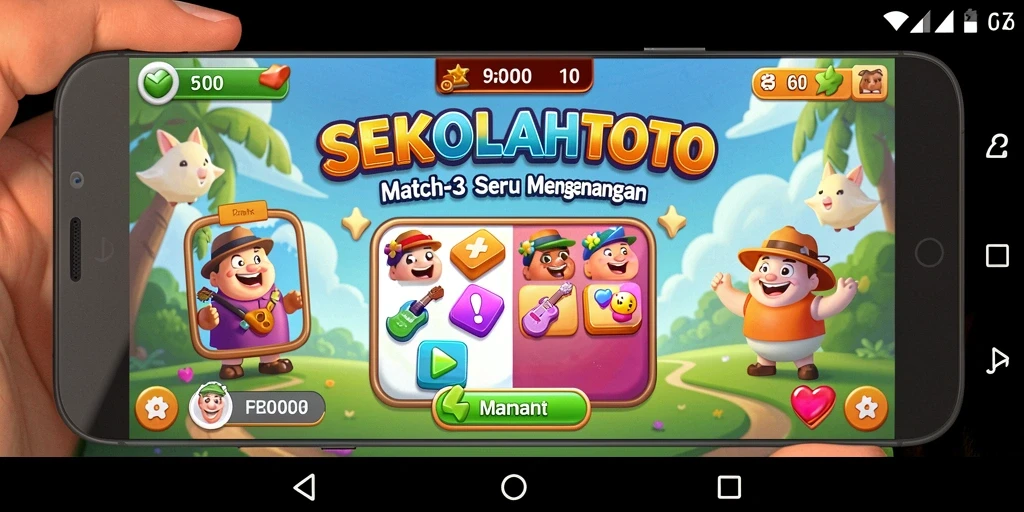 Tampilan bermain <strong>SEKOLAHTOTO</strong> yang seru dan penuh warna.