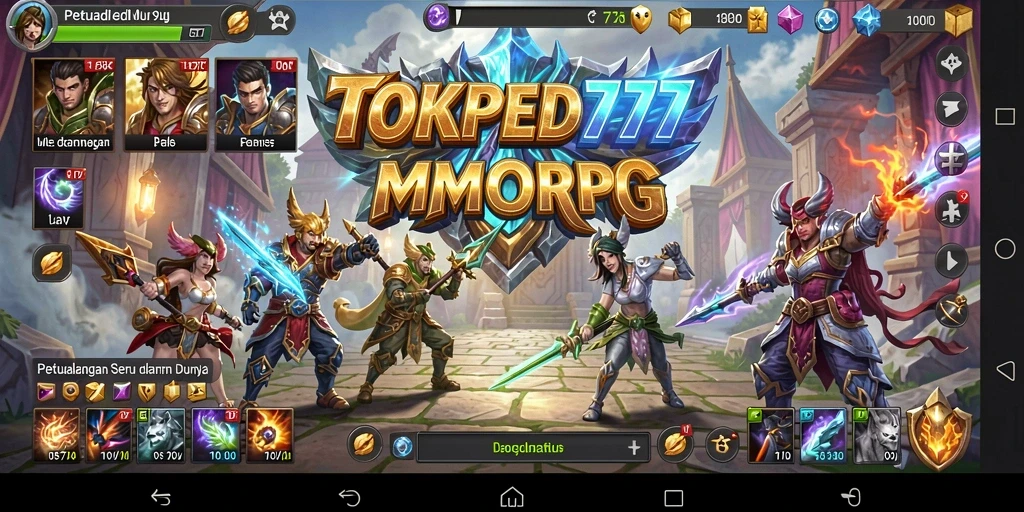Screenshot dari gameplay seru TOKPED777 dalam dunia MMORPG.