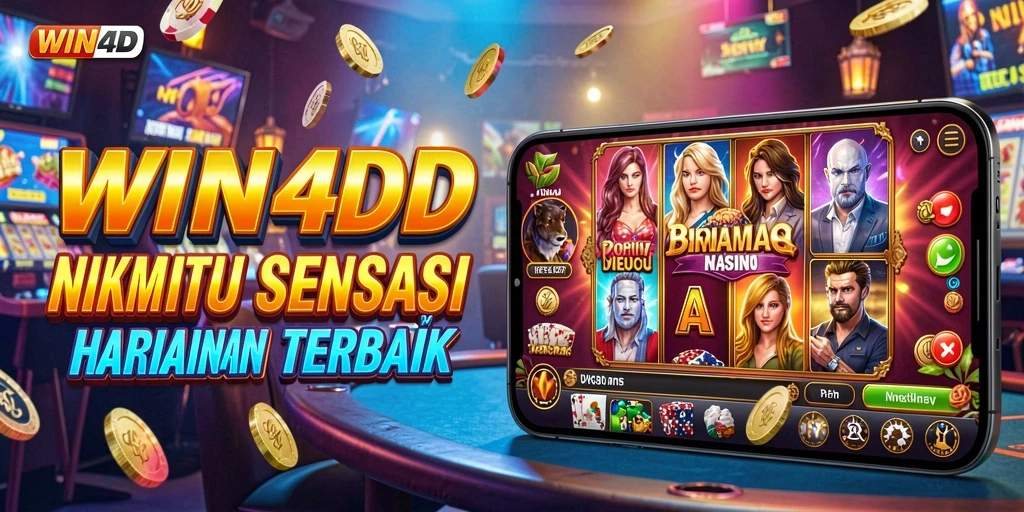Tampilan gameplay seru di WIN4D dengan pilihan permainan kasino.